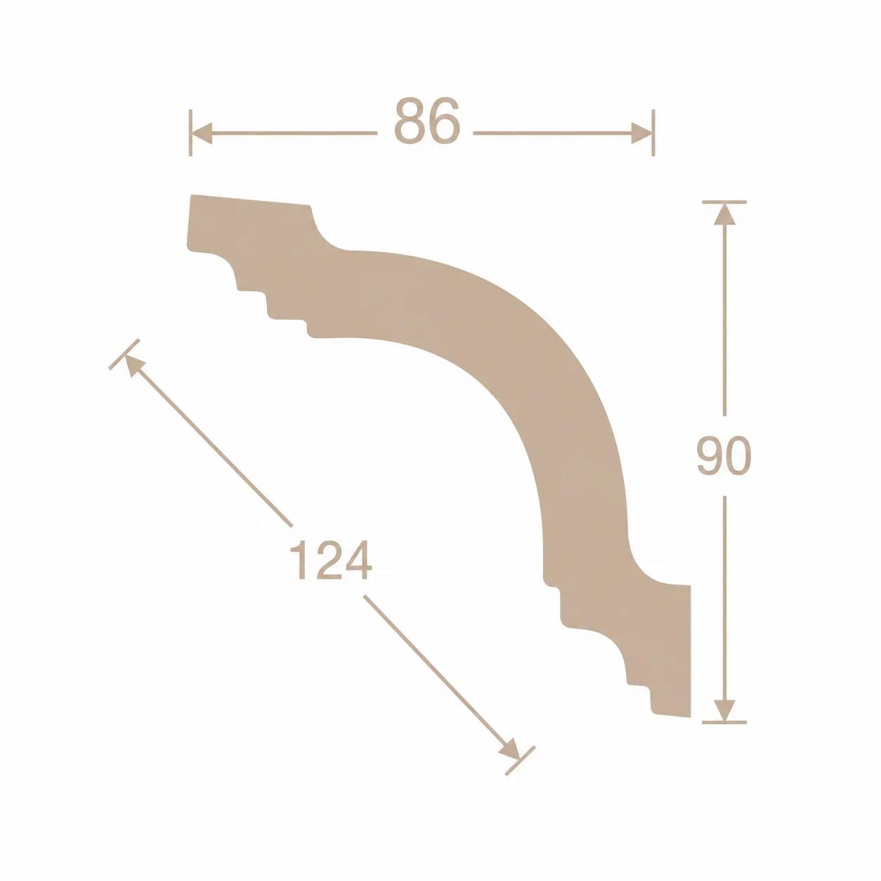Format de Corniche à Caissons Classique