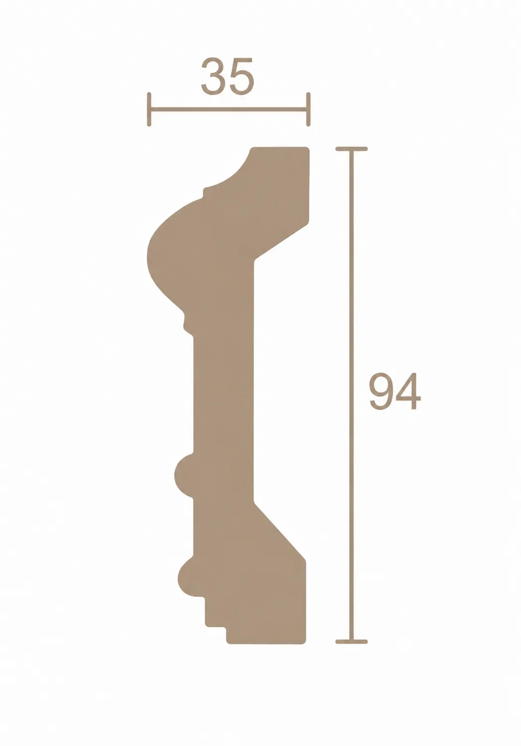 Format de Cimaise à Oves et Perles