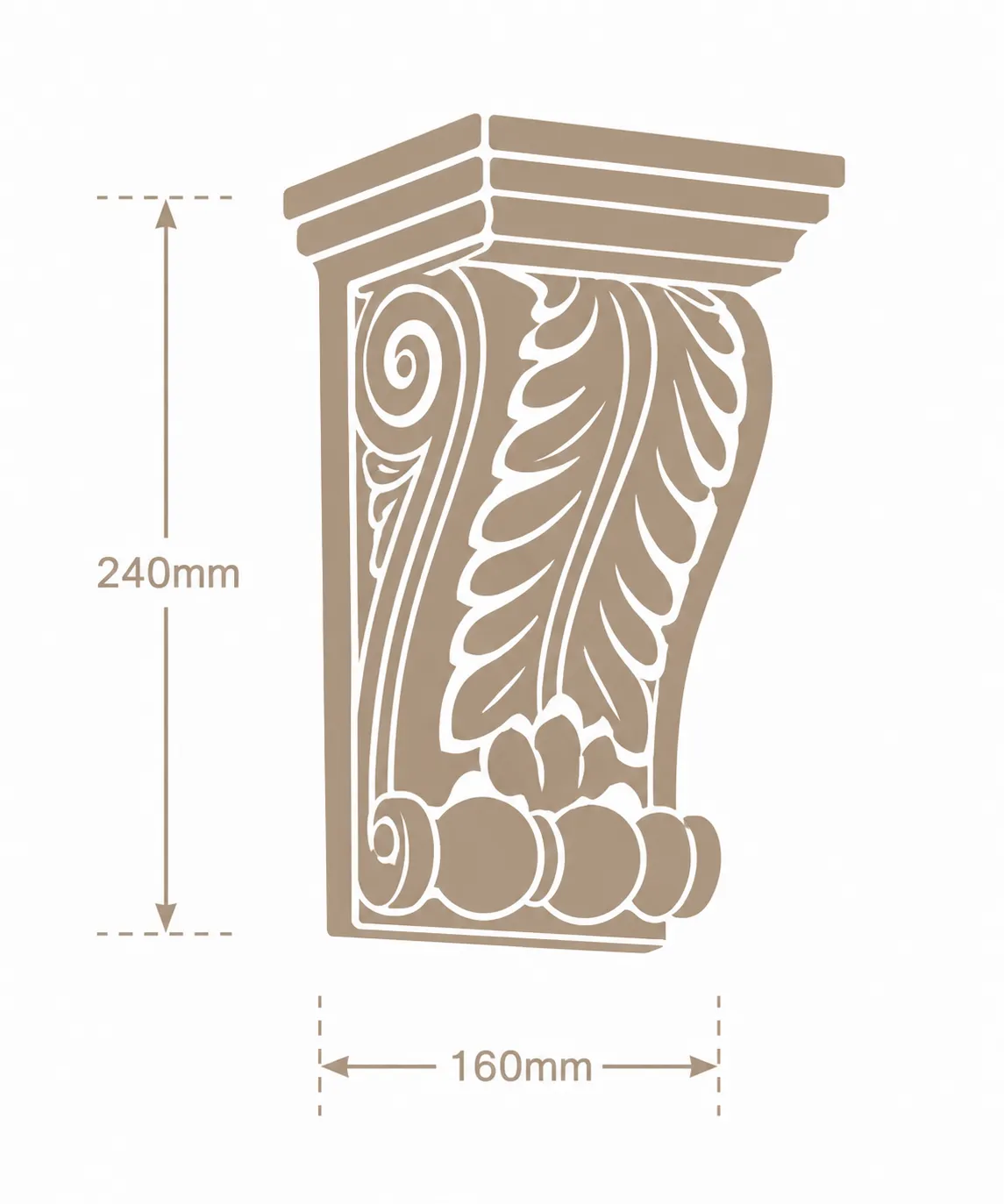 Format de Console Grand Acanthe à Volute
