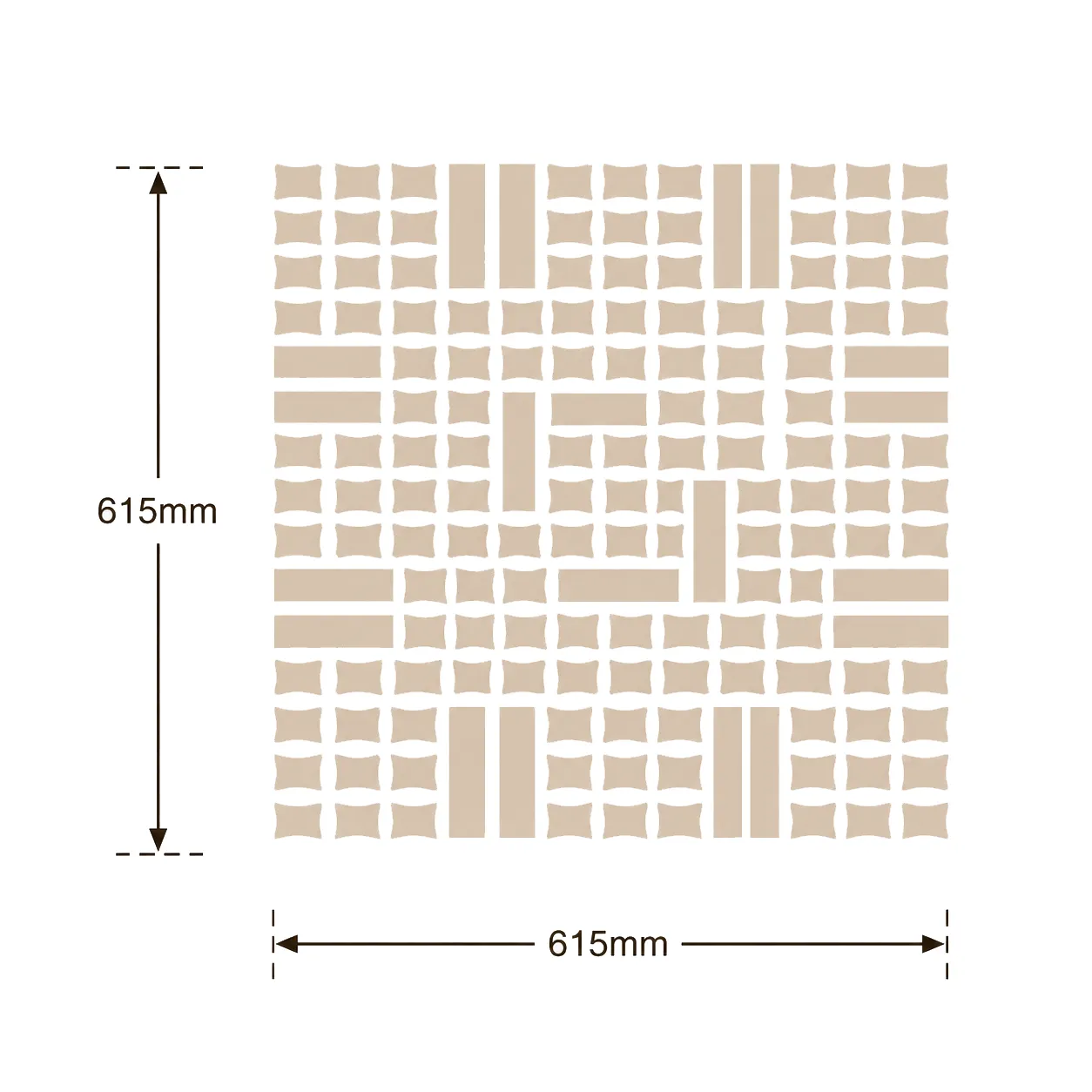 Format de Panneau Mural 3D Tressage Damier