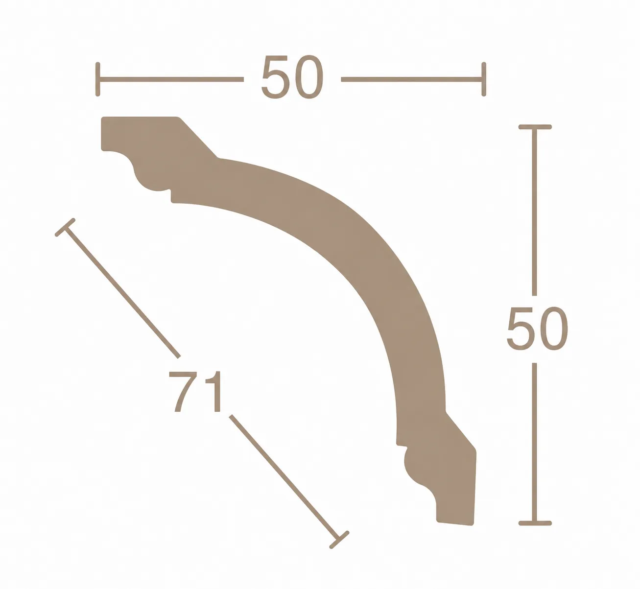 Format de Corniche de Plafond Gorge Douce Classique