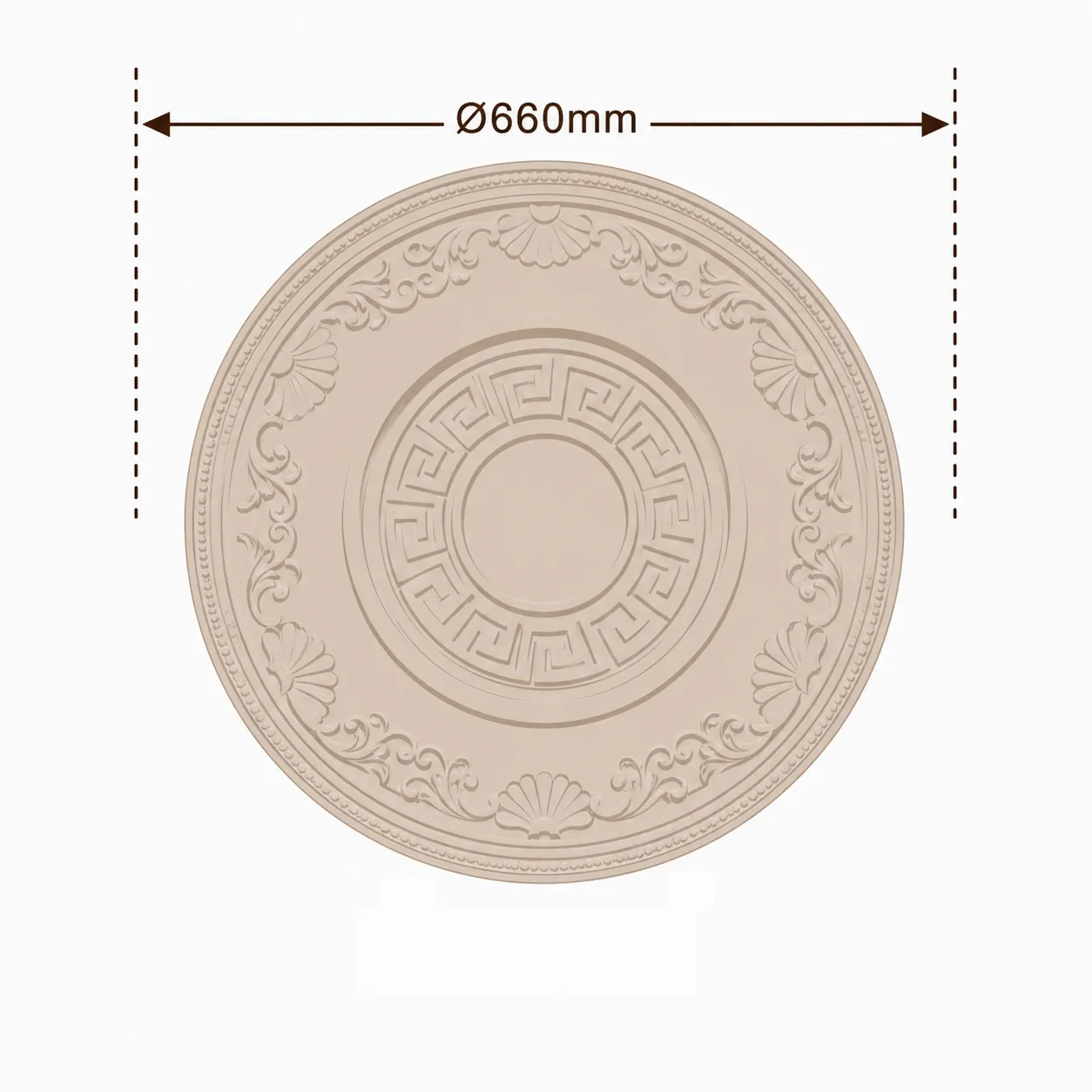 Format de Rosace de plafond Ionia — Grecque et palmettes Ø660