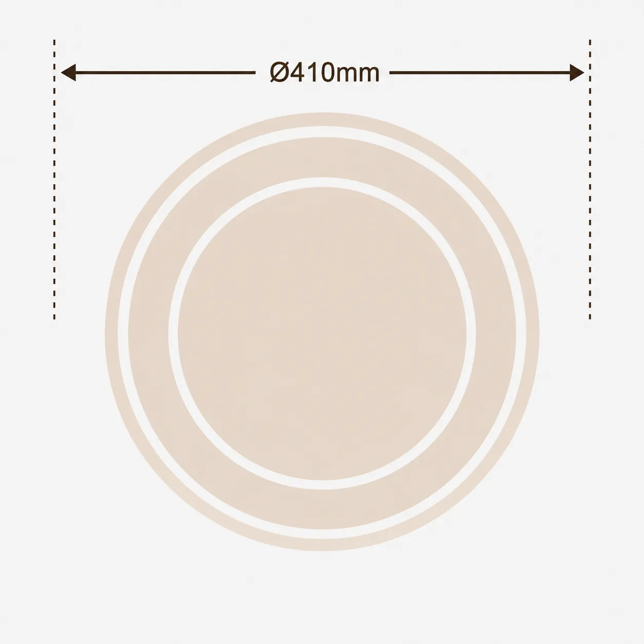 Format de Rosace de plafond Épure — Cercle lisse Ø410