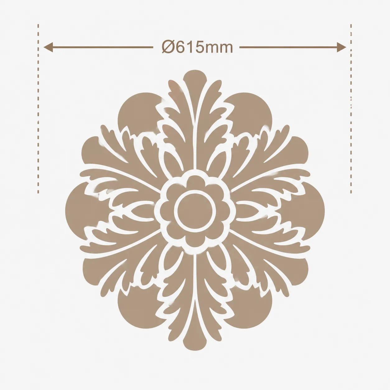 Format de Rosace de plafond Florentine — Fleuron d'acanthe Ø615