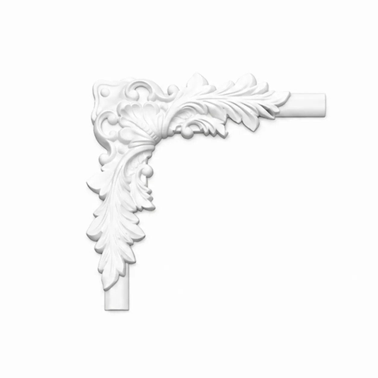 Angle décoratif feuille d'acanthe 230 x 230 mm – Coin d'encadrement mural