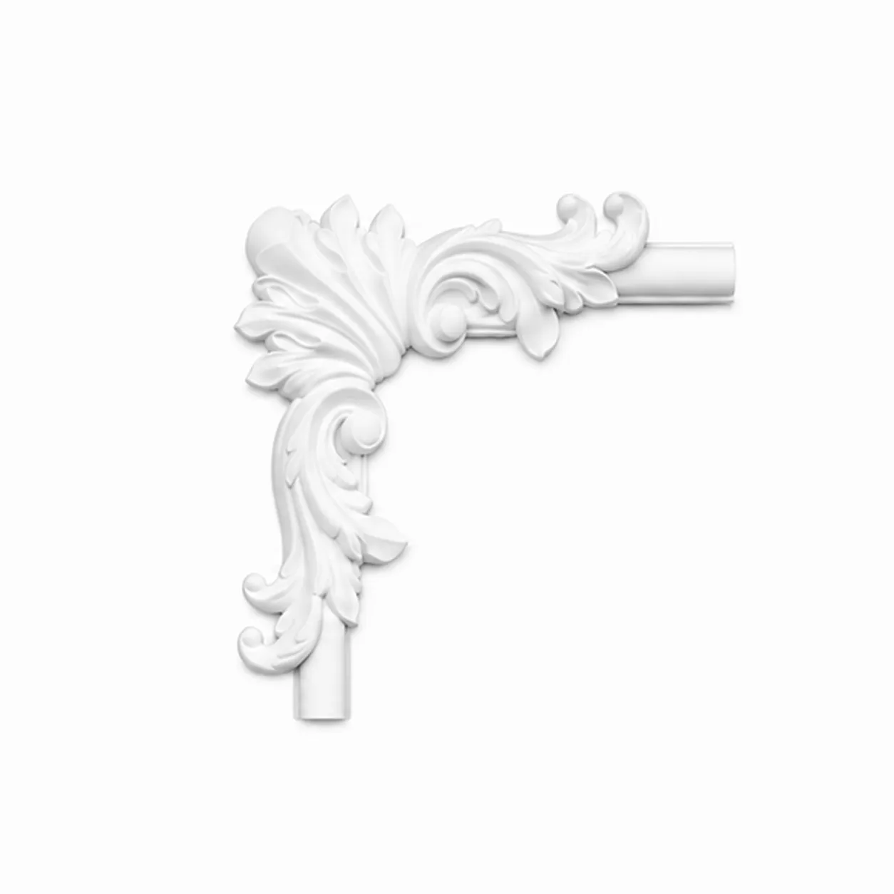 Angle décoratif volutes d'acanthe 240 x 240 mm – Coin d'encadrement mural