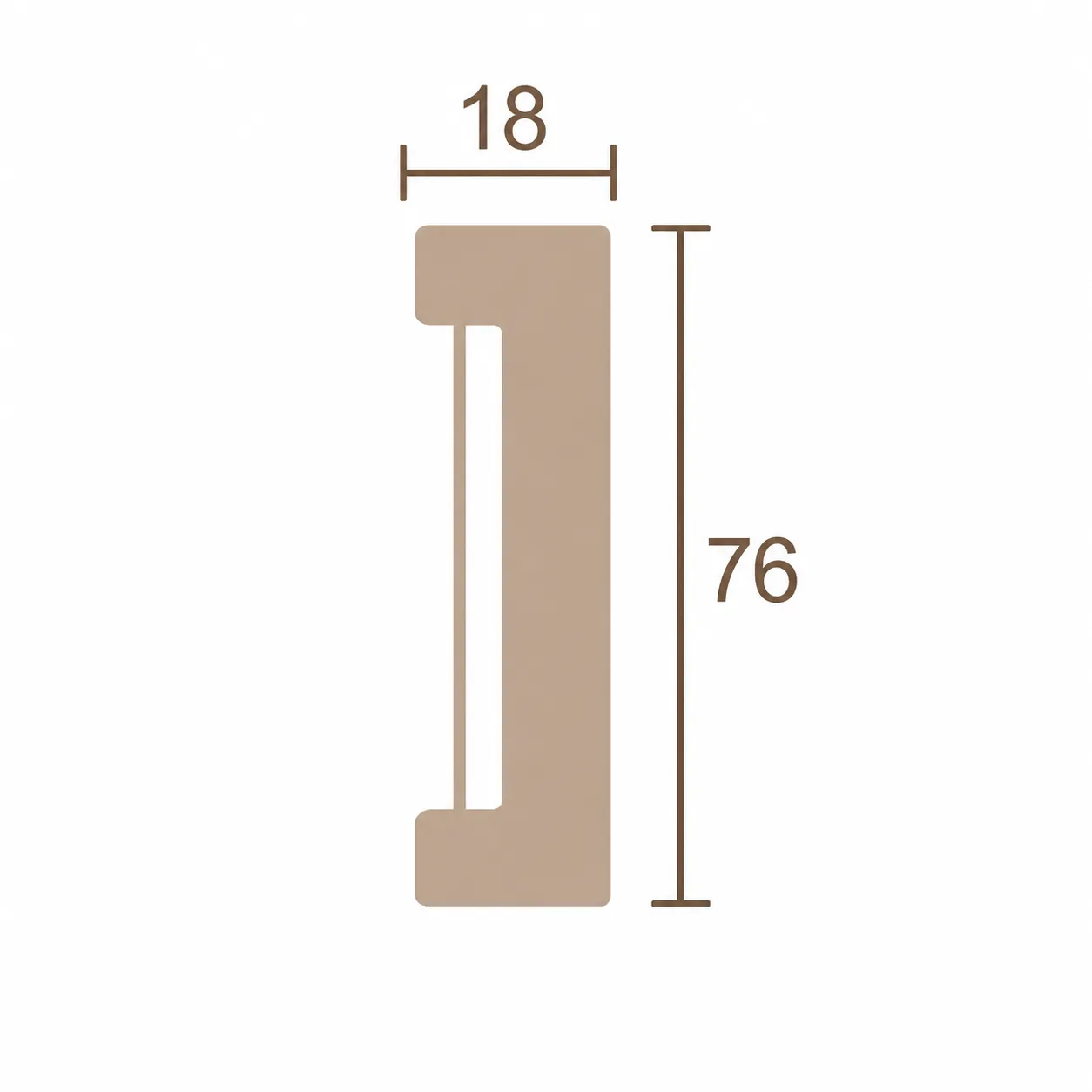 Format de Frise murale à caissons 18 x 76 mm – Cimaise décorative à motif denticulé