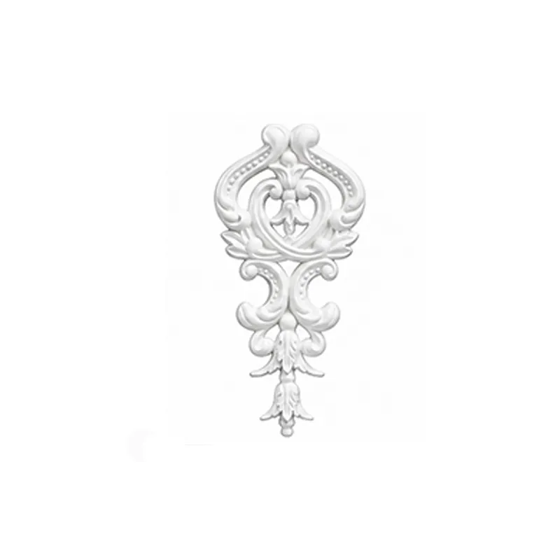 Ornement mural pendentif baroque 230 x 105 mm – Applique décorative à volutes et perles