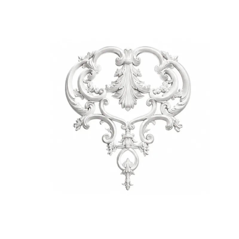 Ornement mural cœur baroque 230 x 190 mm – Applique décorative à volutes et acanthes