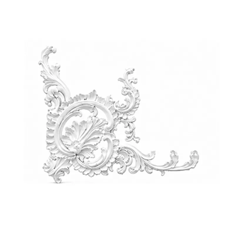 Ornement d'angle acanthe rocaille 350 x 350 mm – Paire d'appliques décoratives gauche et droite